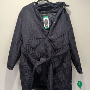 Jones New York Women's Dark Quilted Puffer Jacket